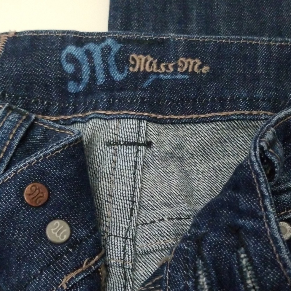 MissMe Snakeskin Embellished Jeans! JP4522B 28x31½ - Picture 5 of 8